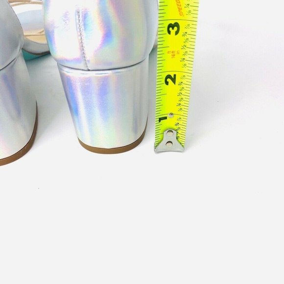 Betsey Johnson Sandals Skyla Ankle Strap Holograph - Picture 10 of 10